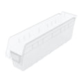 Akro-Mils 30048 Plastic Nesting Shelfmax Storage Bin Box, (18-Inch X 4-Inch X 6-Inch), Clear, (8-Pack)