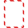Tarifold Magnetic High-Visibility Insertable Safety Frame - 12.8" x 10.5" x - 2 / Pack - Red, White