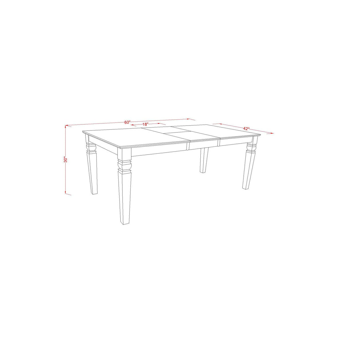 East West Furniture West7-Bch-W Weston 7 Piece Modern Set Consist Of A Rectangle Wooden Table With Butterfly Leaf And 6 Dining Chairs, 42X60 Inch, Black & Cherry