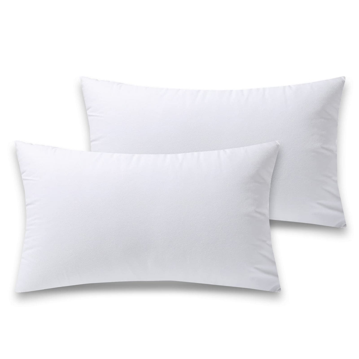 Phantoscope Pillow Inserts, 100% Virgin Fiber Hypoallergenic Polyester Throw Pillow Inserts, Square Pillows For Couch, Sofa, Bed, 12X20 Inch (Pack Of 2)