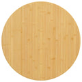 vidaXL Durable 31.5 Diameter Bamboo Table Top - Round, Brown, Versatile Use, Easy-to-Clean, Unique Appearance