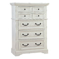 American Woodcrafters Stonebrook 5-Drawer Antique White Wood Chest
