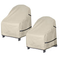 Porch Shield Waterproof Patio Adirondack Chair Cover 2 Pack Fits Outdoor Chairs 32W X 34D X 36H Inch, Beige