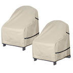 Porch Shield Waterproof Patio Adirondack Chair Cover 2 Pack Fits Outdoor Chairs 32W X 34D X 36H Inch, Beige