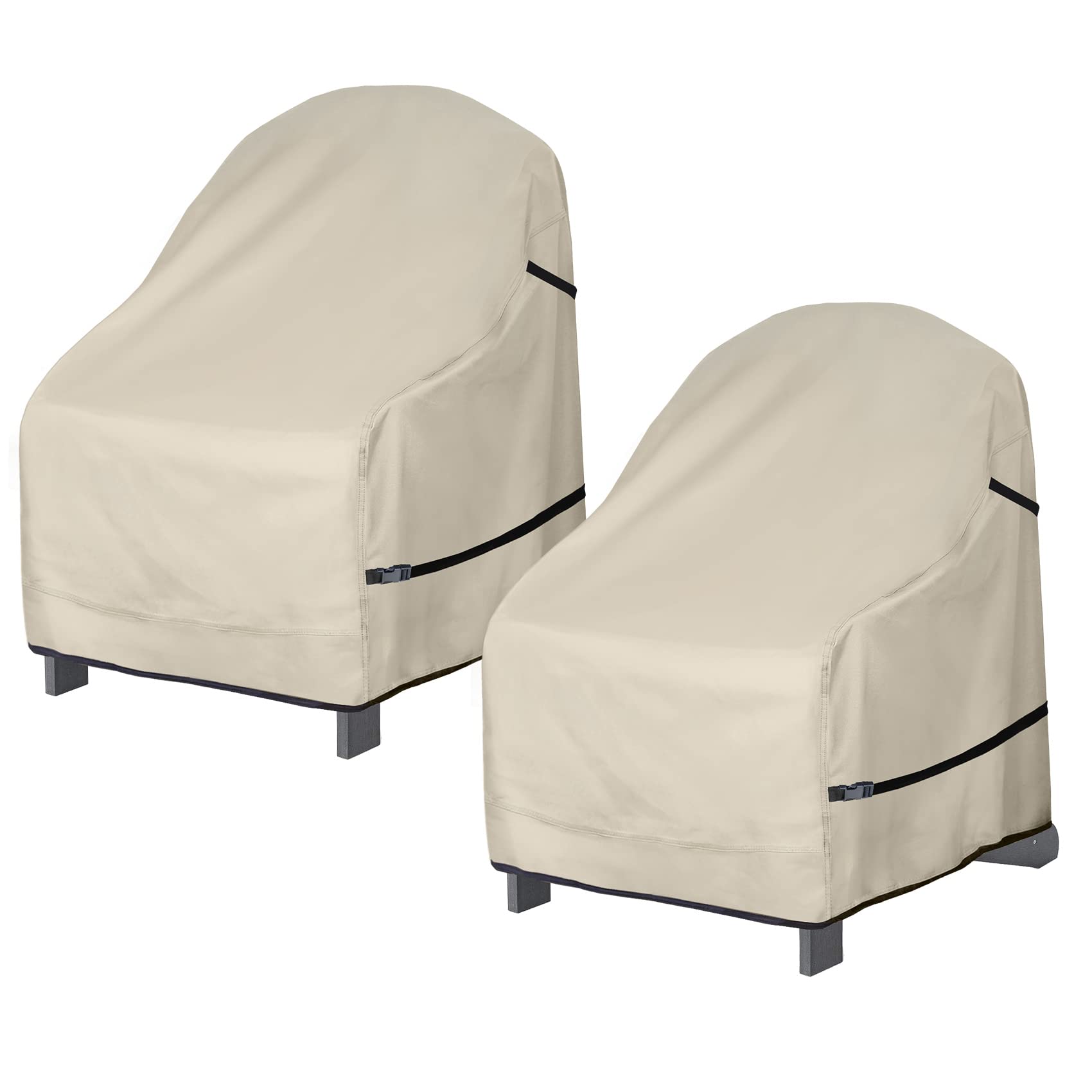 Porch Shield Waterproof Patio Adirondack Chair Cover 2 Pack Fits Outdoor Chairs 32W X 34D X 36H Inch, Beige