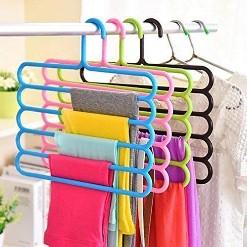 Squickle Multi Layer Pants Clothes Hanger Multy Wardrobe Storage Organiser Rack (50)
