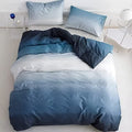 Houseri Blue White Comforter Set King Gradient Blue Comforter King Size Lake Blue Bedding Sets Men Sea Blue Sky Blue Comforter S