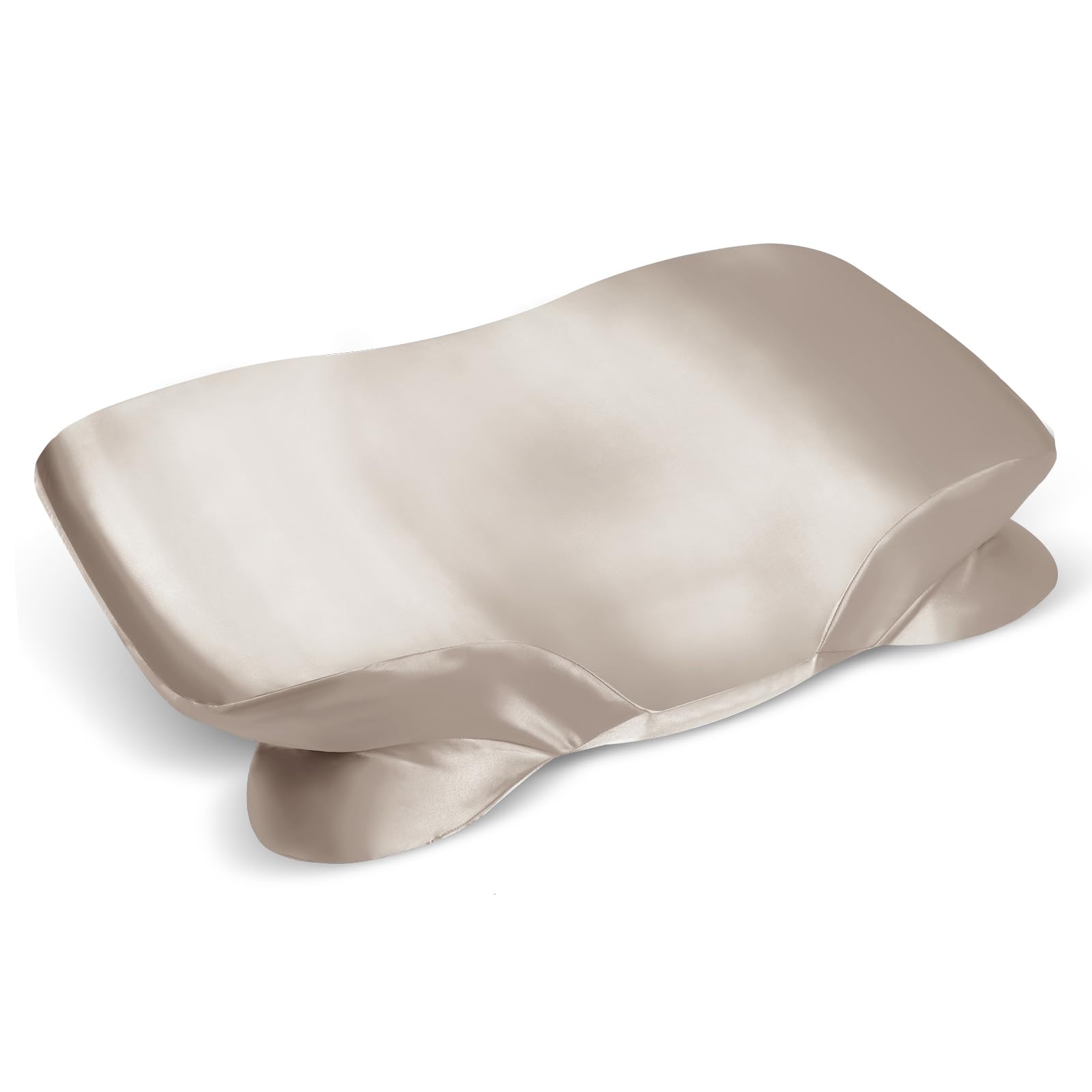 Satin Pillowcase For Zelimun Cervical Pillow, Ergonomic Pillow Case, Smooth & Soft Pillowcase For Sleeping Pillow, Champagne Pil
