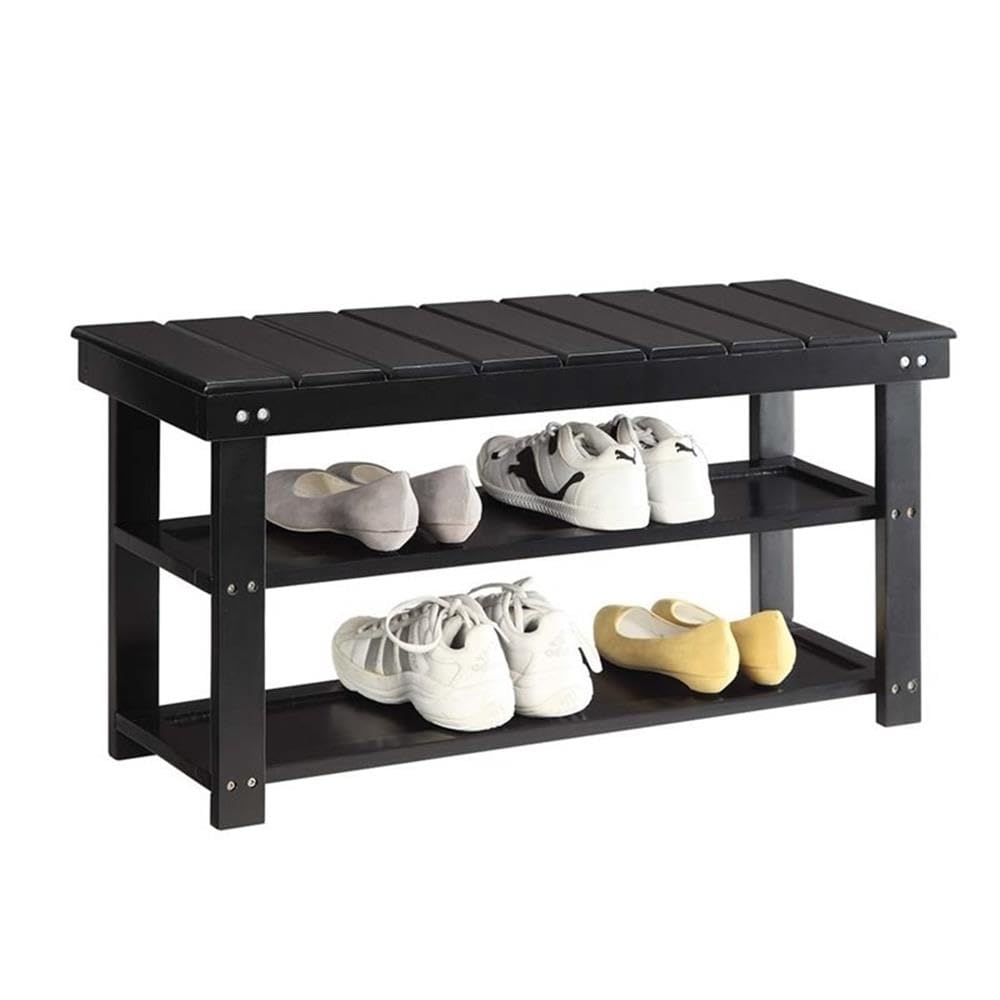 Convenience Concepts Oxford Utility Mudroom Bench, Black