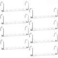 Meetu Space Saving Hangers Metal Clothes Hangers 6X2 Slots Magic Hanger Cascading Hanger Updated Hook Design Closet Organizer Ha