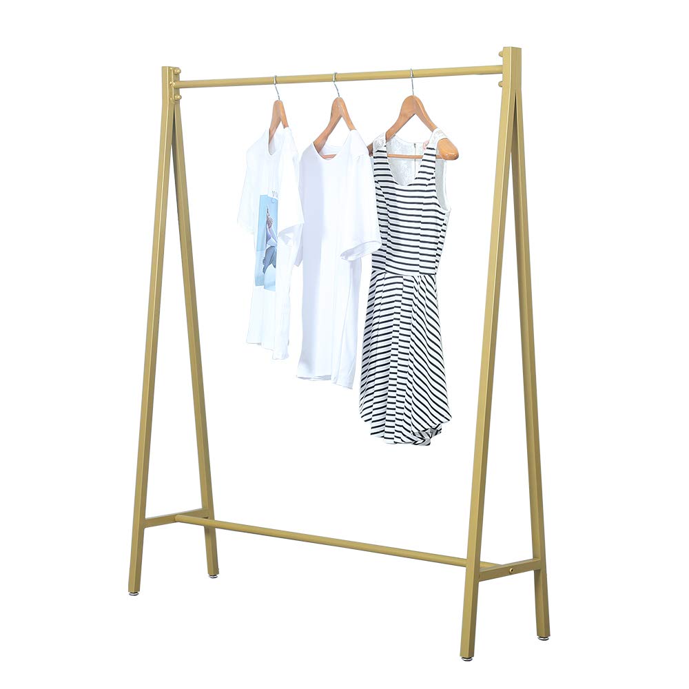 OLDRAINBOW Urban Iron Clothing Racks, 59in, Commercial Clothes Racks for Hanging Clothes, Modern Metal Garment Rack, Retail Disp