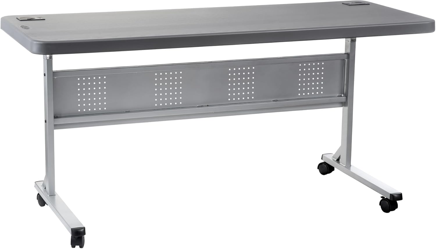 NPS 24 x 60 Flip-N-Store Training Table, Charcoal Slate