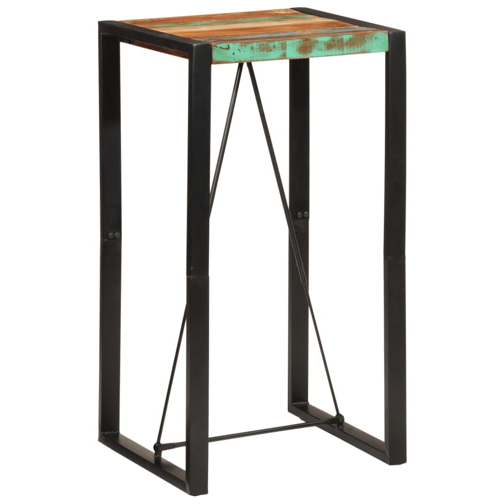 Vidaxl Bar Table 23.6X21.7X43.3 Solid Wood Reclaimed