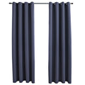 vidaXL Elegantly Designed Blackout Curtains with Rings - Easy Installation, Light Blocking, Machine Washable - Anthracite, 54"x84", 100% Polyester, 2 pcs