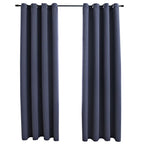 vidaXL Elegantly Designed Blackout Curtains with Rings - Easy Installation, Light Blocking, Machine Washable - Anthracite, 54"x84", 100% Polyester, 2 pcs