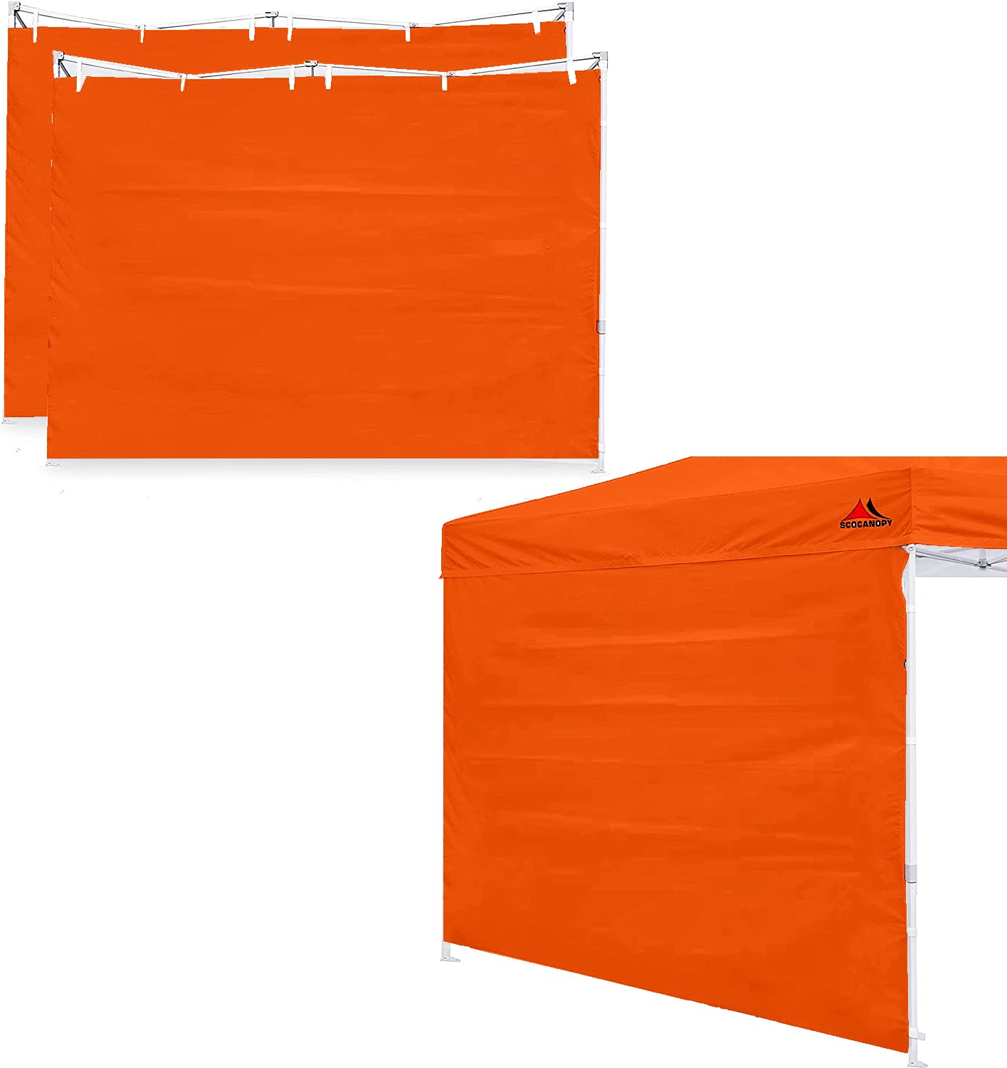 Scocanopy Sidewall For 10X10 Canopy Frame, 3 Pack Sunwall Only, Orange