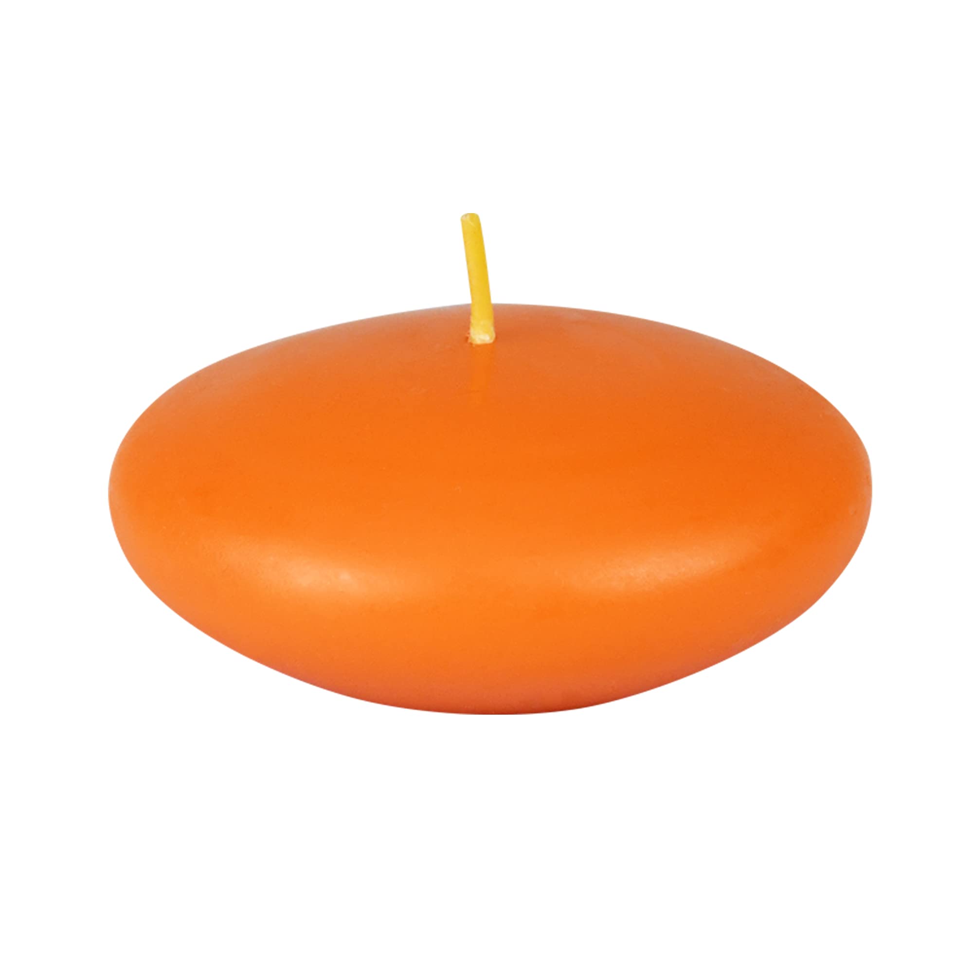 Zest Candle 12-Piece Floating Candles, 3-Inch, Orange