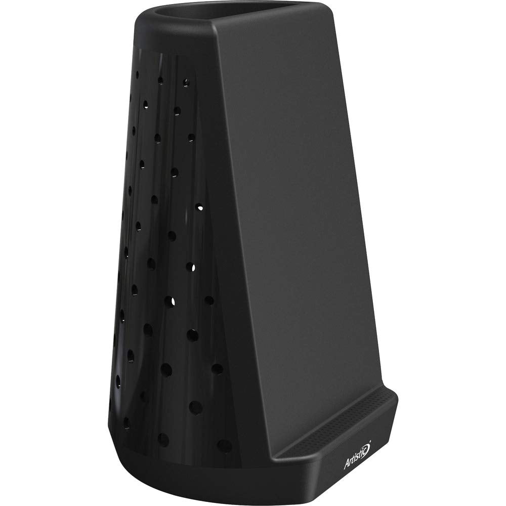 Artistic Mobile Device Holder/Pencil Cup - 5.7' Height X 3.6' Width - Desktop - Black - 1Each