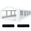 Quictent 20X32 Party Tent Heavy Duty Upgraded Galvanized Gazebo Wedding Canopy Carport Shelter With Carry Bags (20'X32', White)