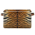 Seulife Animal Tiger Leopard Print Foldable Storage Basket, Large Collapsible Organizer Storage Bin Cube Toys Storage Boxes With