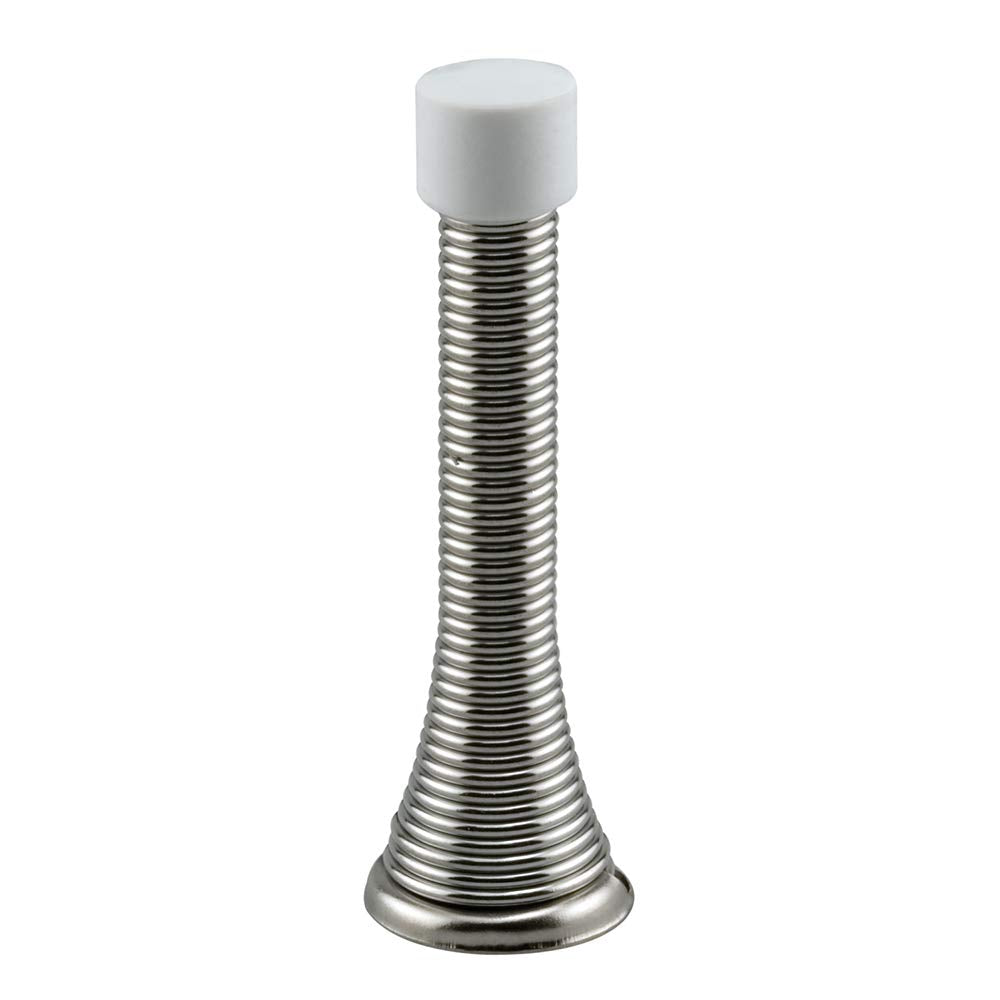 Prime-Line Mp9039-2 Door Stop, 3 In., Spring Steel, Chrome Plated Finish, Flexible Base (2 Pack)