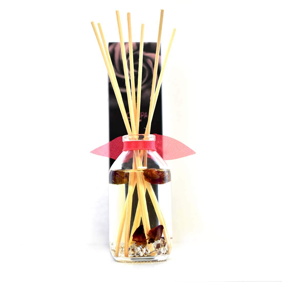 Lovspa Velvet Rose Reed Diffuser Set - Floral Scent Diffuser For Home With Long Lasting Fragrance - Non-Toxic Oil Reed Diffuser