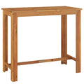 Vidaxl Outdoor Solid Wood Acacia Bar Table, Durable And Weather-Resistant With Oil Finish, Modern Design Patio Furniture, Size 47.2"X23.6"X41.3"