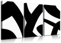 3Pcs Framed Black and White Abstract Canvas Wall Art Modern Minimalist Line Drawing Posters Prints Mid Century Wall Decor Pictur