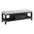 Intercon Laguna Bedroom 52" Wide Bench with Drawer, Weathered Steel