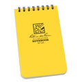 Rite In The Rain Weatherproof Top Spiral Notebook, 3' X 5', Yellow Cover, Universal Pattern (No. 135)