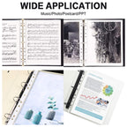 Sheet Protectors, Herkka 600 Pack Upgrade Clear Plastic Page Protectors Sheet Reinforced 11-Hole Fit For 3 Ring Binder Fits Stan