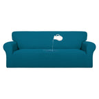 Purefit 100% Dual Waterproof Couch Cover Slipcovers For Couches And Sofas - Stretch Non Slip Fleece Sofa Covers Washable, Leakproof Furniture Protector For Kids, Pets, Dog (Sofa, Peacock Blue)