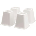 Home It 5 To 6-Inch Super Quality Black Bed Risers - Helps You Storage Under The Bed - 4-Pack (White)