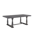 Acme Bernard Dining Table In Weathered Gray Oak