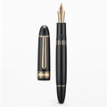 Yongsheng Junlai 630 Acrylic Fountain Pen, Size 8 Medium Nib With Piston Filling System, Piano Black Transparent Ink Tank Design