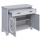 Acme Enyin Wooden Rectangular 1-Drawer Storage Cabinet With Double Door In Gray