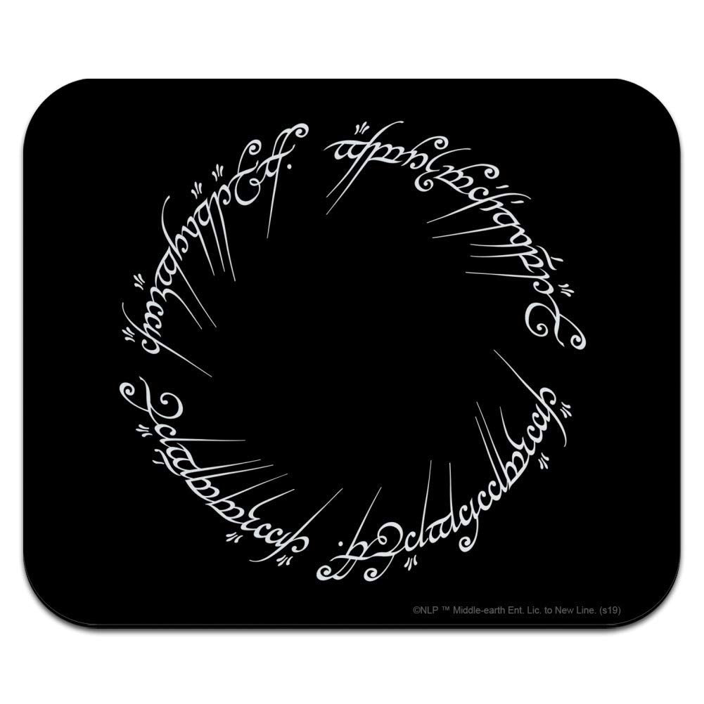 The Lord Of The Rings Mordor Script Low Profile Thin Rubber Mouse Pad Mousepad