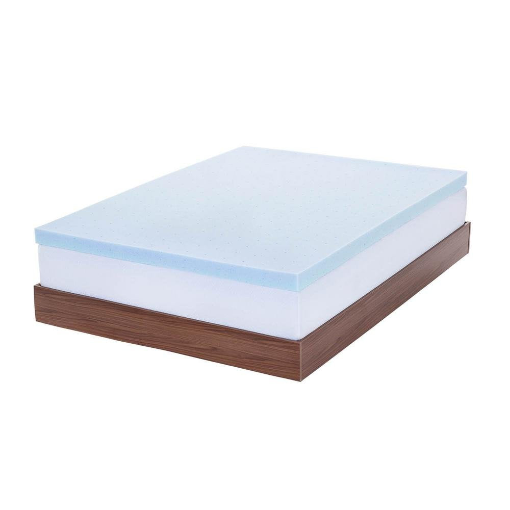 Lucid 3 Inch Mattress Topper Twin - Gel Infused Memory Foam - Memory Foam Mattress Topper Twin - Ventilated Design - CertiPur Ce