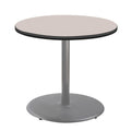 National Public Seating Nps 36&Quot; Round Cafe Table With Round Base, 30&Quot; Height, Particleboard Core/T-Mold, Grey Nebula Top, Grey Frame