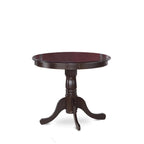 East West Furniture ANTI3-CAP-W 3 Piece Dining Set Contains a Round Kitchen Table with Pedestal and 2 Dining Chairs, 36x36 Inch, Cappuccino