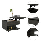 TUHOME Luanda Lift Top Coffee Table Engineered Wood Coffee Tables in Brown