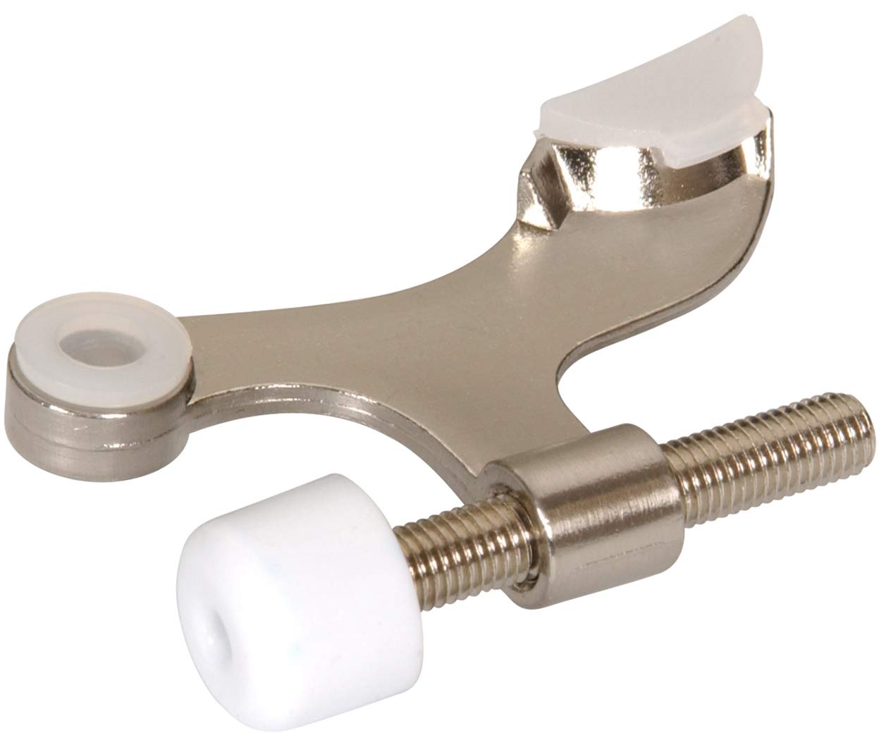 Hardware Essentials 852355 Hinge Pin Door Stops Solid And Hollow Doors Satin Nickel, 1 Count (Pack Of 1)