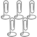 Lnq Luniqi 5-Pack Modern Black Stainless Steel Tabletop Memo Holder