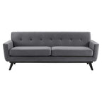 Modway Engage Performance Velvet Sofa With Gray Finish Eei-5600-Gry