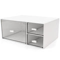 Kulusion Desk Organizer Stackable Storage Drawers With 3 Compartments Stackable Drawers Great For Desk Storage, Makeup Storage B