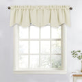 NICETOWN Curtain Valances for Kitchen - Thermal Insulated Farmhouse Window Valances Rod Pocket Small Curtain Tiers for Basement/
