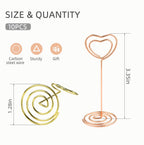 10 Pcs Table Number Holders Heart Shaped Table Number Stand Place Card Holder Mini Wire Table Card Holder Picture Photo Holders