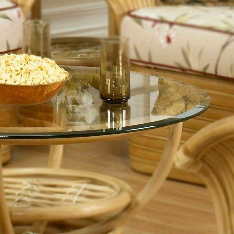27' Inch Round Glass Table Top 1/2' Thick Tempered Beveled Edge By Fab Glass And Mirror
