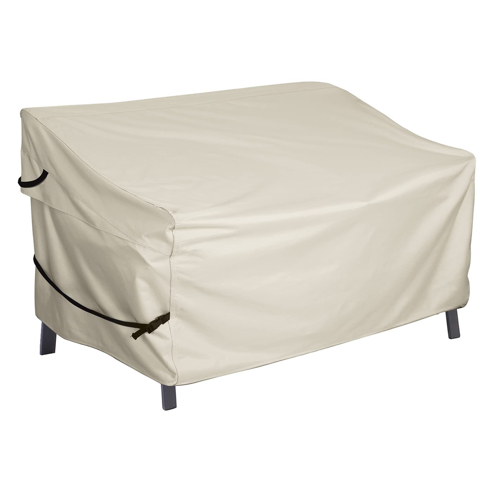 Porch Shield Waterproof Outdoor Bench Sofa Cover - Patio 2 Seater Loveseat Cover 56W X 31D X 33H Inch, Beige