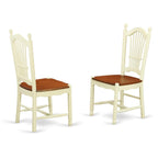 East West Furniture DLDO3-BMK-W Dublin 3 Piece Room Furniture Set Contains a Round Kitchen Table with Dropleaf and 2 Dining Chairs, 42x42 Inch, Buttermilk & Cherry